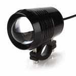 Proiector cu led, 2400 LM 10 W cu lupa si stroboscop, rezistent la apa, negru